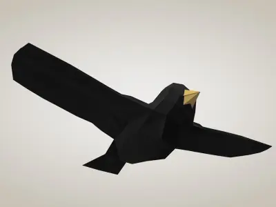 Low Poly Bird - Rigged Low-poly 3D model