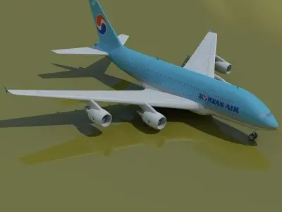 Korean Air A380 3D model