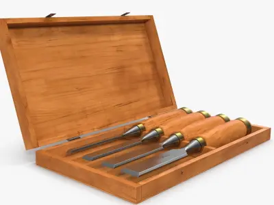 Straight chisels 3D model