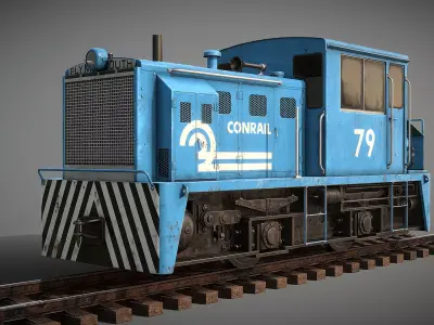 Plymouth MDT 25 Ton Switcher Low-poly 3D model
