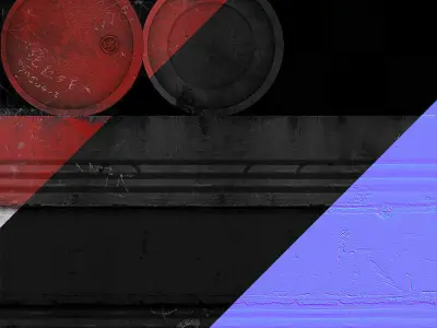 Red Oil Drum Low-poly 3D model