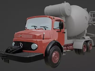 Mercedes Benz 2213 concrete mixer  3D print model