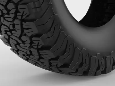 Generic 35 inch all terrain tire Free 3D model