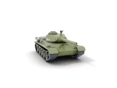 Olive Green Battle Tank model pack Low-poly 3D model