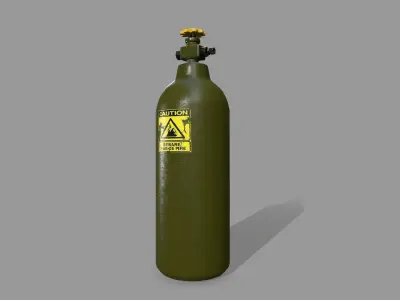 Propane Tank Low-poly 3D model 7