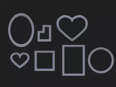 set of simple frames 3D print model