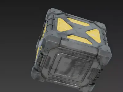Realistic Sci-Fi Modular Crate 3D Model Low-poly 3D model purchase