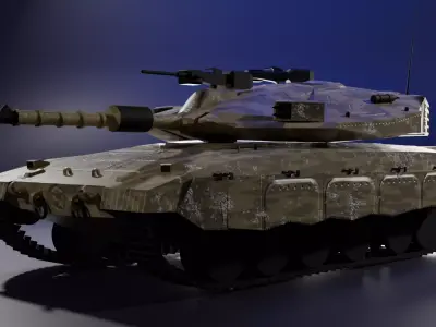 Tank lowpoly for game Low-poly 3D model