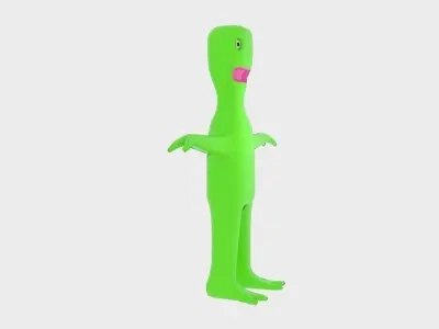 Spacemonster toy dinosaur Low-poly 3D model