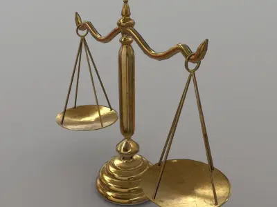 Balance Scale Low-poly 3D model