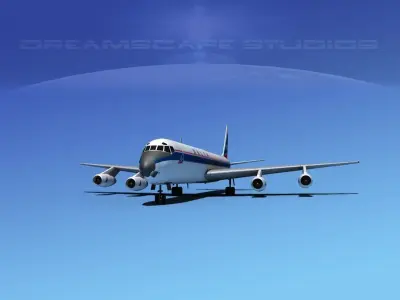 Douglas DC-8-63 Delta 3D model