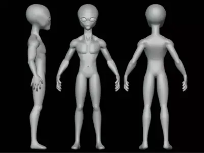alien sculpture 3d model 3D print model