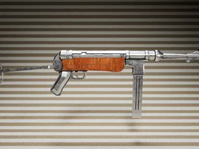 The Ghost MP40 Submachine Gun Redesign Low-poly 3D model