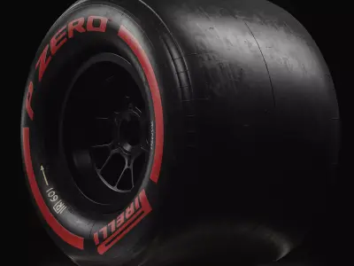 F1 Pirelli Slick SOFT Tire Real World Details 3D model
