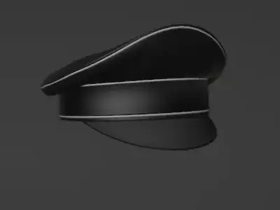 German WWII Early Party Cap 3D model