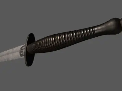 Fairbairn Sykes Knife Low-poly 3D model