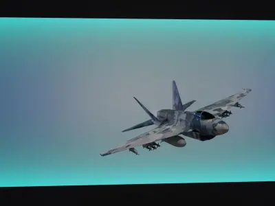 Simple Fighter Jet - Low Poly Low-poly 3D model