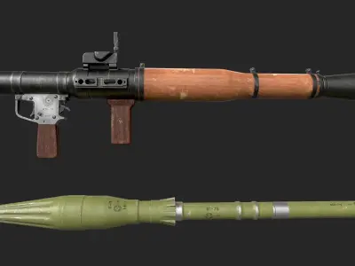 RPG-7 Low-poly 3D model get