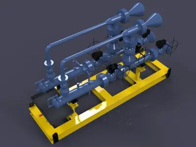 Pig launcher skid Free 3D model