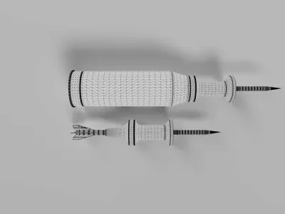 Tank shell 120MM APFSDS Low-poly 3D model
