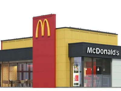 Mc Donalds restaurant 04 3D model