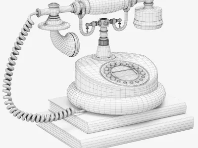 Retro Classic Phone 3D model
