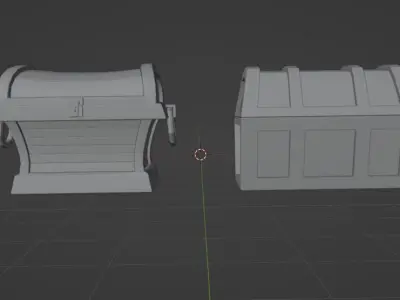 Treasure Chest Low-poly 3D model