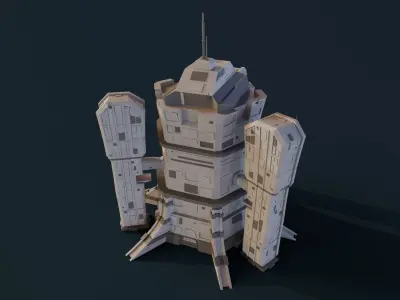 Sci-Fi Tower 3D model