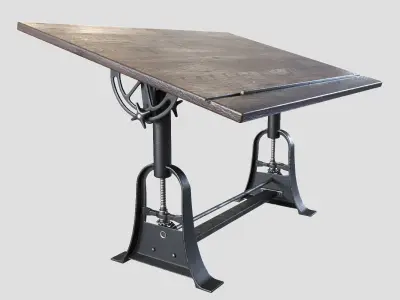 RH - 1910 American Trestle Drafting Table 3D model