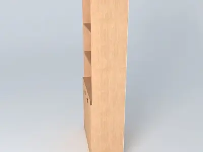 Indiana red pine shelf 3D model
