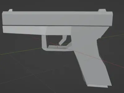 3D Low-poly Glock Pistol Low-poly 3D model