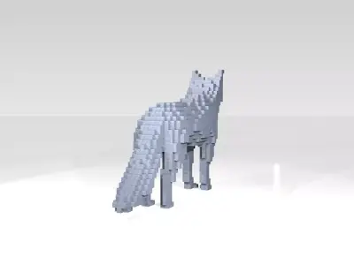 Fox Voxel 3D model