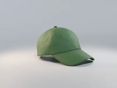 Puma Baseball Cap Green Military Low-poly 3D model