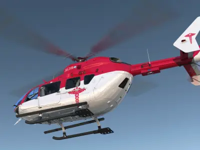 Eurocopter EC145 Medical Helicopter 3D model