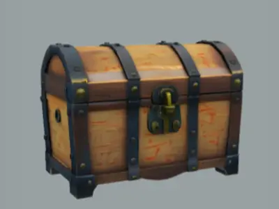 antique treasure chest 3D model purchase