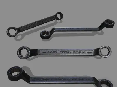 wrench Low-poly 3D model 10