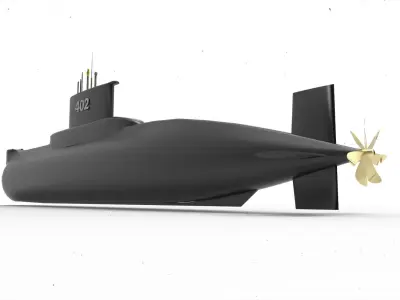 KRI NANGGALA type 209 1300 402 3D model