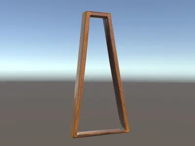 Rustic Industrial Metal Aframe Table Leg Model Pack Low-poly 3D model