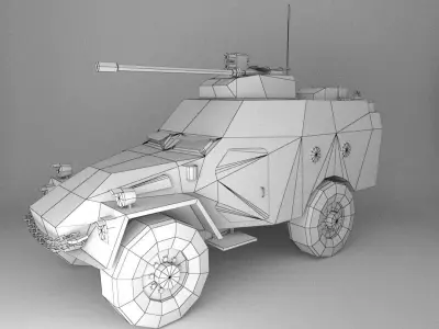 APC Army Tab Low Poly Low-poly 3D model
