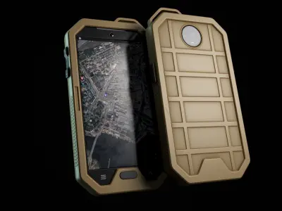 Military Phone Low-poly 3D model