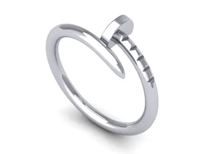 Adjustable Nail Ring For Women  3D print model get