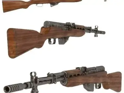  Soviet semi-automatic carbine 3D model
