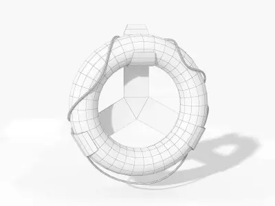 Lifebuoy Low-Poly Low-poly 3D model