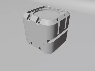 Hard Surface Sci-Fi Box  low-poly 3d model Low-poly 3D model