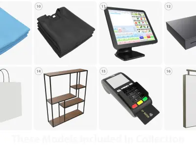Clothing store items 3D model
