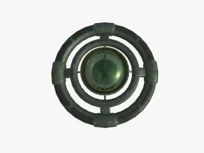 Alien Spaceship UFO E05 Dark Green - Sci Fi Spacecraft Design Low-poly 3D model