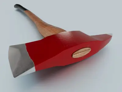 Firefighter Pick Head Axe Low-poly 3D model