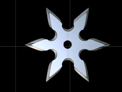 Shuriken silver star 3D print model purchase