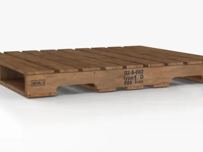 Wooden Pallet T1 Low-poly 3D model