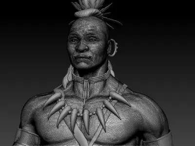 American indian Guron 3D print model